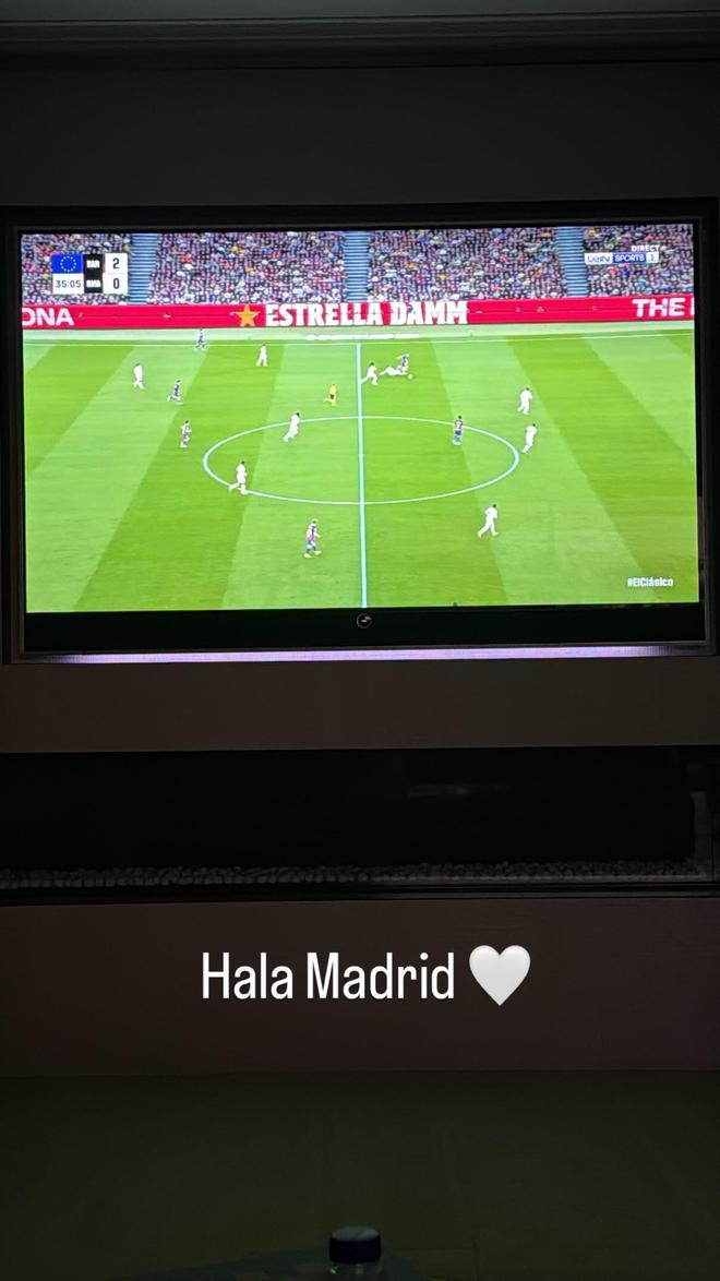 皇马0-2落后,姆巴佩晒国家德比转播画面:Hala Madrid