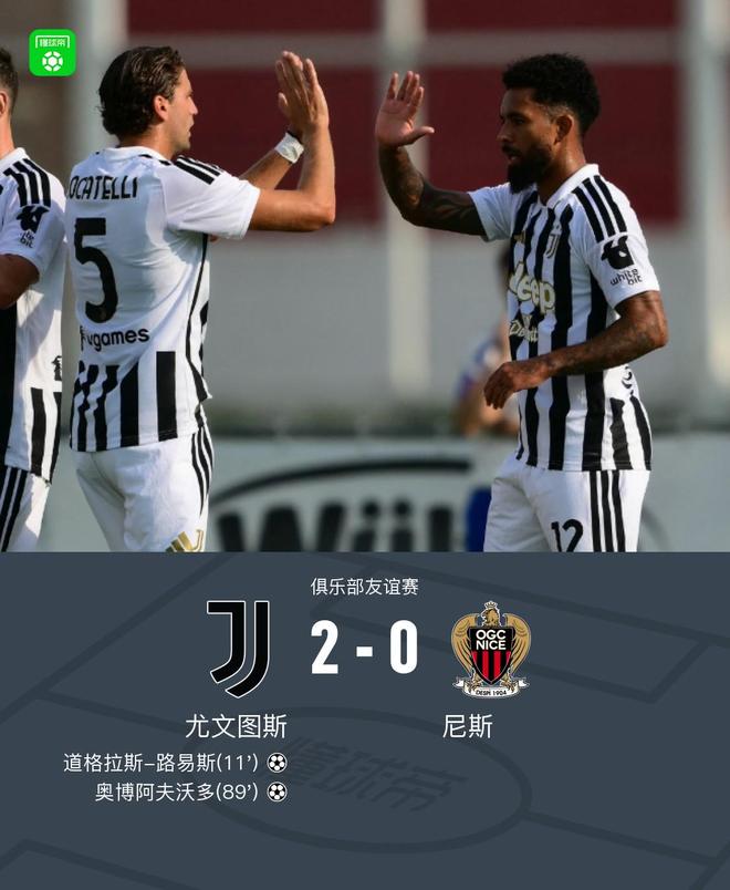 尤文图斯2-0尼斯,道格拉斯-路易斯、奥博阿夫沃多建功