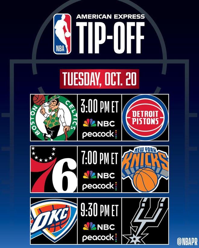 话题度拉满！NBA公布揭幕战+圣诞大战赛程：詹姆斯将战湖人