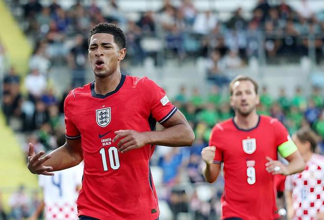 英格兰7-0克罗地亚 贝林独造4球凯恩双响